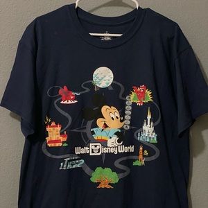 Navy Blue Disney WORLD Original T Shirt